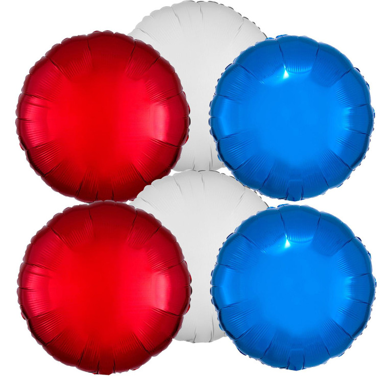 Red White Blue Bundle Of Balloons