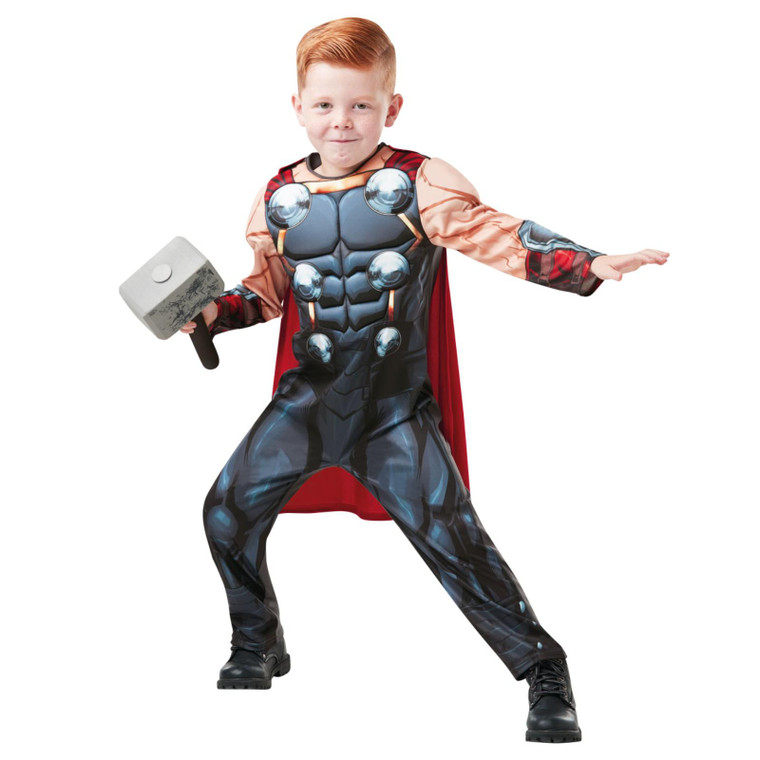 Boys Official Marvel Thor Costume with Hammer Prop