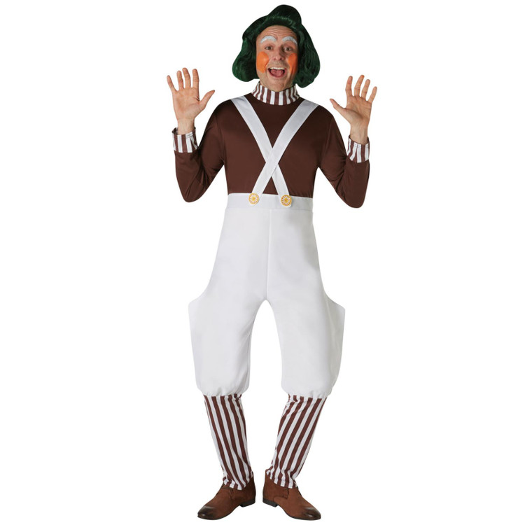 Mens Official Willy Wonka Oompa Loompa Costume