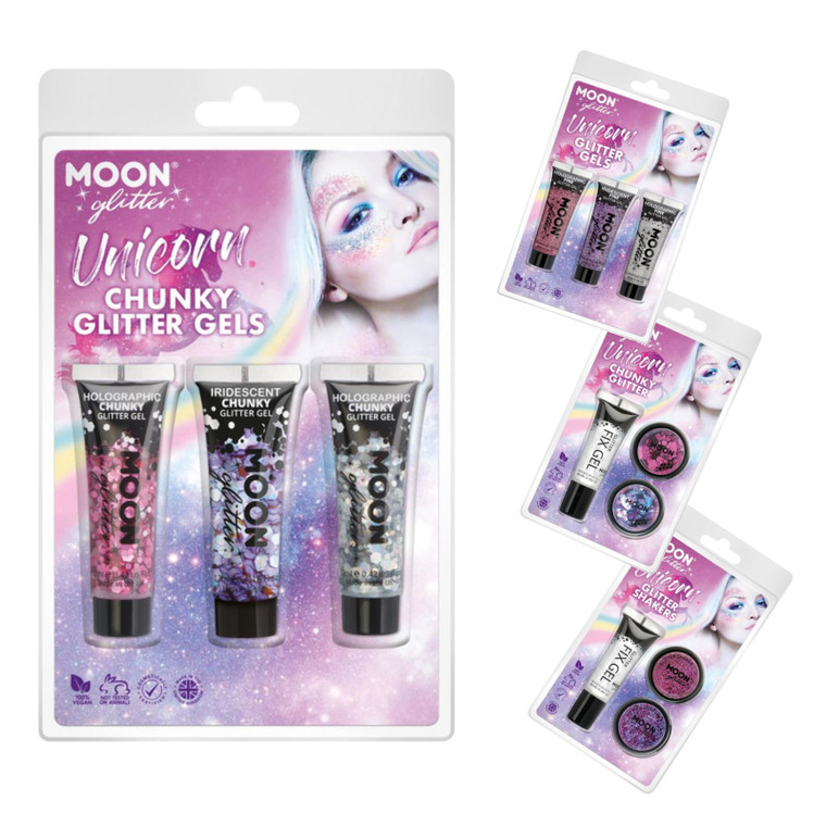 Face & Body Glitter Unicorn Themed Multipack