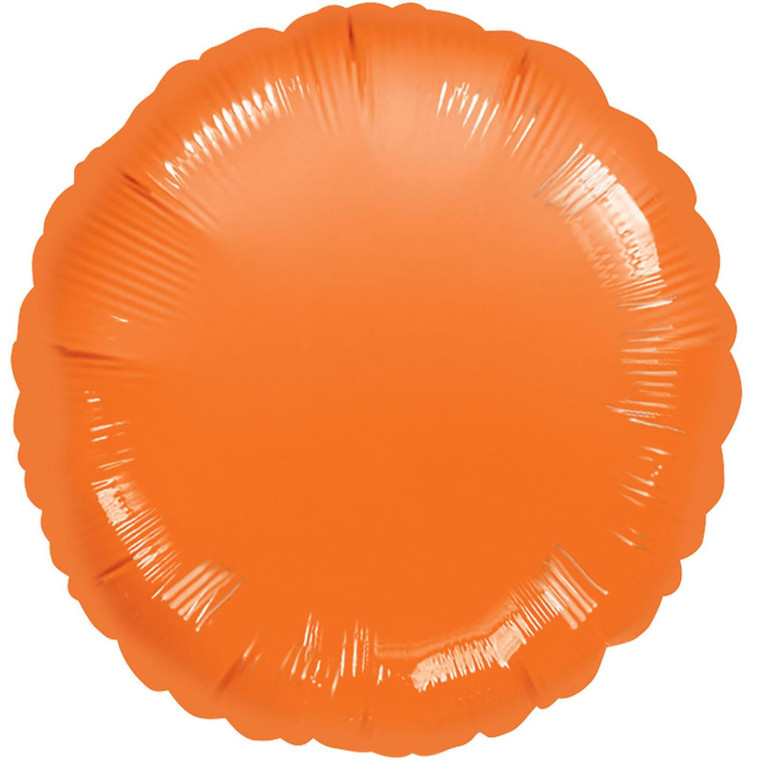 43cm Metallic Orange Circle Standard Foil Balloon