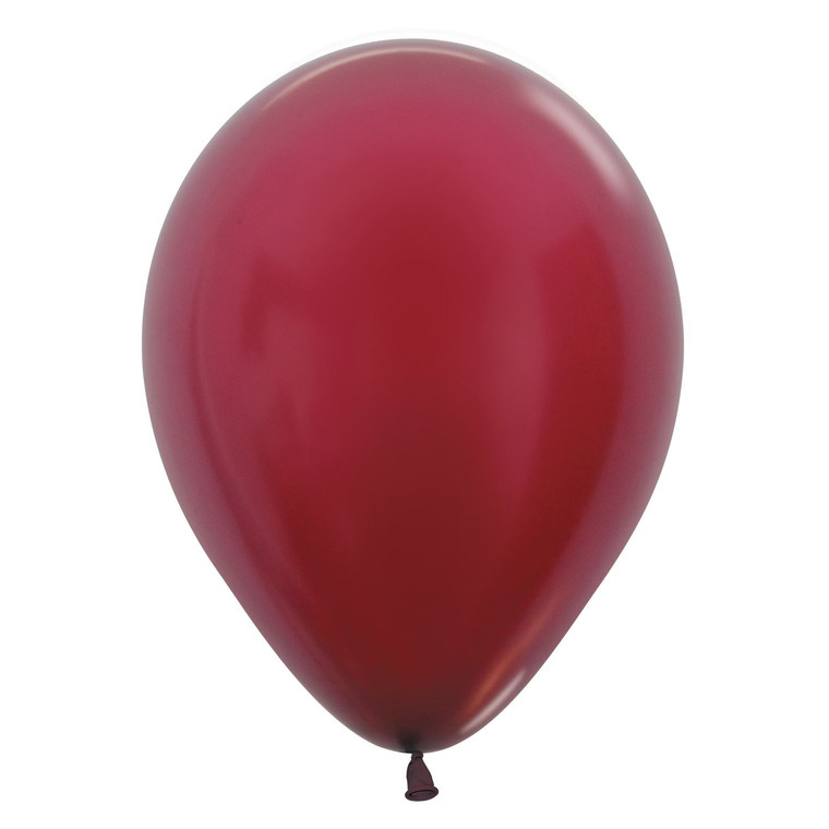 13cm Metallic Solid Burgundy 518 Party Latex Balloon