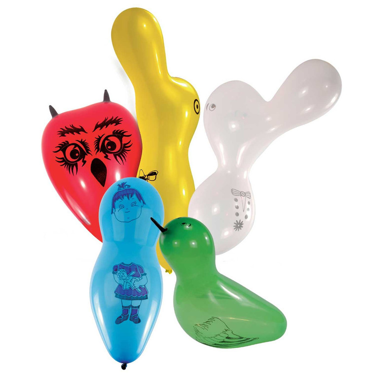 Assorted Shape Multicoloured Printed Latex Balloons