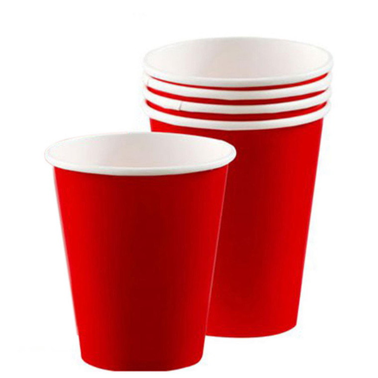 266ml Apple Red Party Beverage Paper Cups