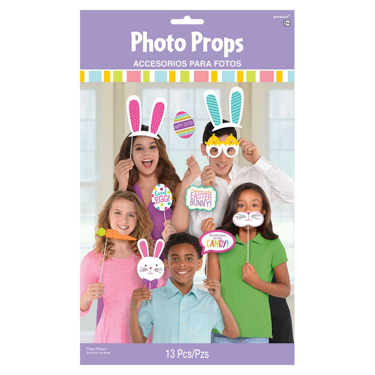 13 x Easter Multicoloured Photo Booth Props