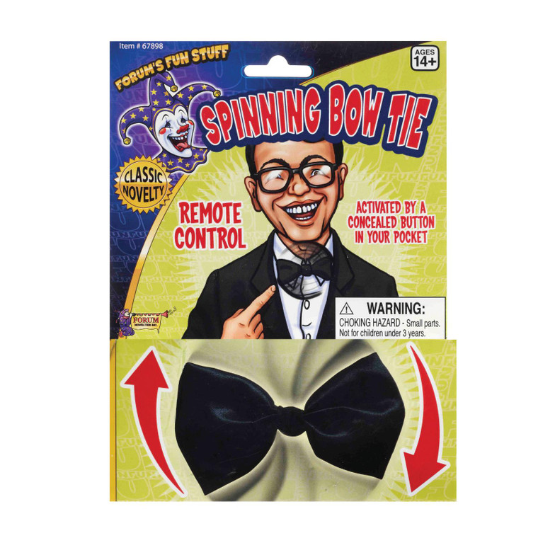 Adults Black Magic Spinning Bow Tie Accessory