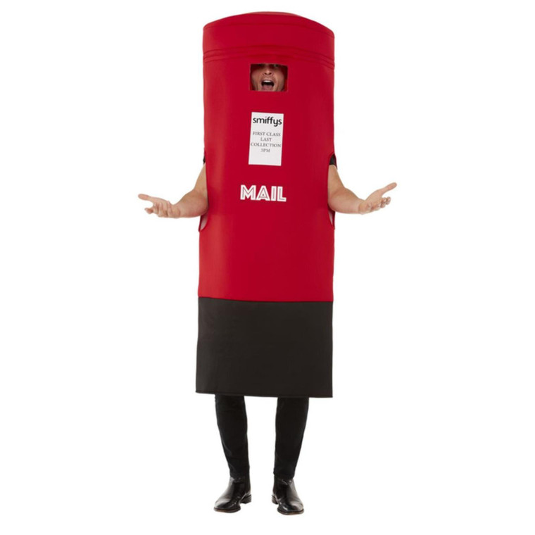 Men's Red Post Box Halloween Stag Do Costume