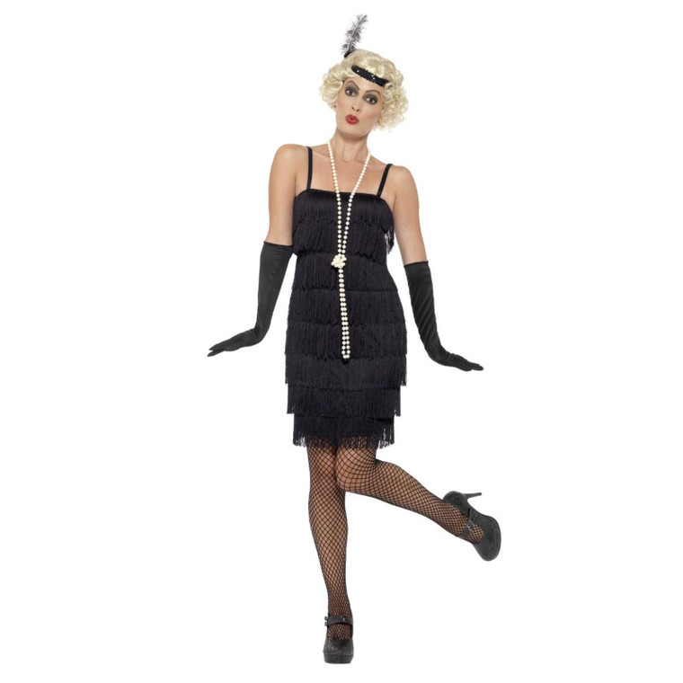 Women's 1920 Gatsby Black Flapper Dress Costume