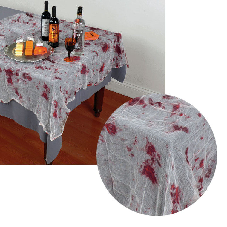 1.5m x 2.1m Polyester Bloody Gauze Tablecloth