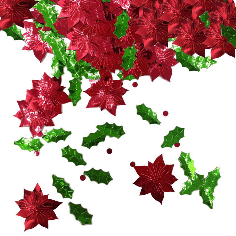 70g Green Red Christmas Theme Confetti Decoration Mix