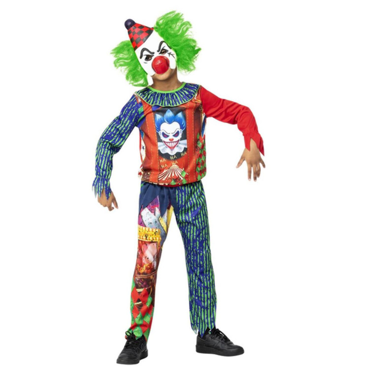 Children's Multicoloured Horror Clown Polyester Costume