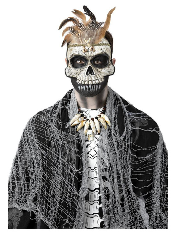 Adults Voodoo Priest Skull Halloween Accessory Eyemask