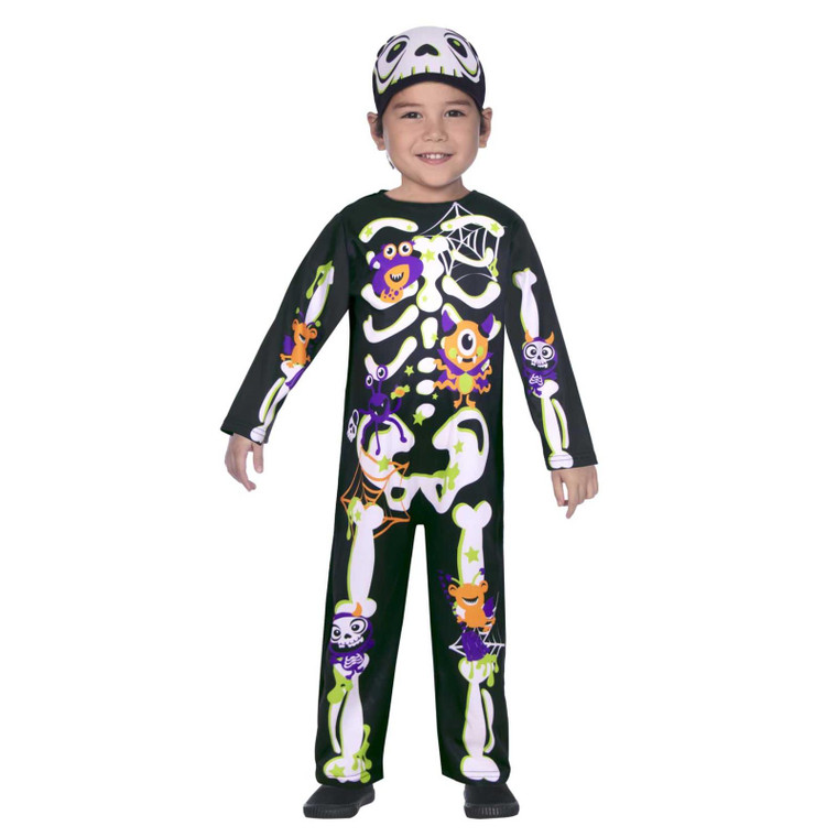 Children's Multicoloured Skeleton Cutie Costume