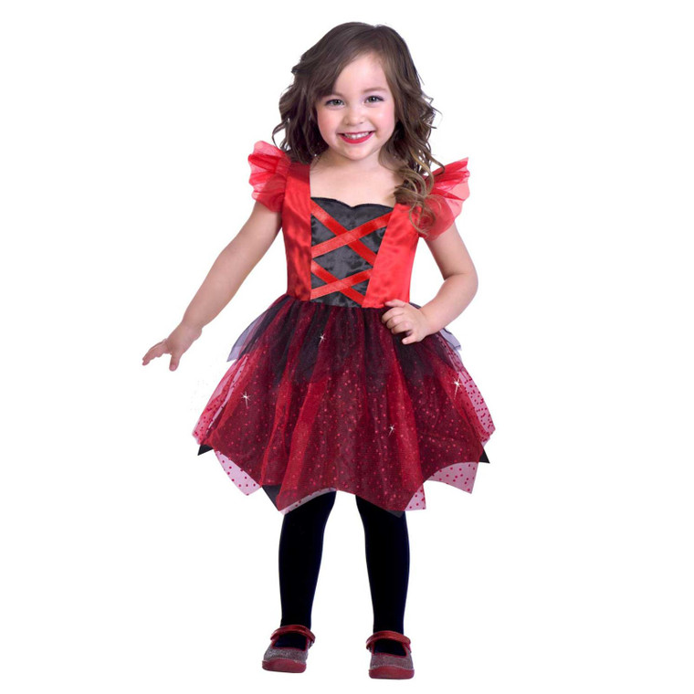 Children's Little Devil Cutie Red And Black Costume