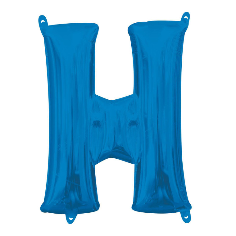 40cm Blue Minishaped Letter N, H And S Foil Balloons