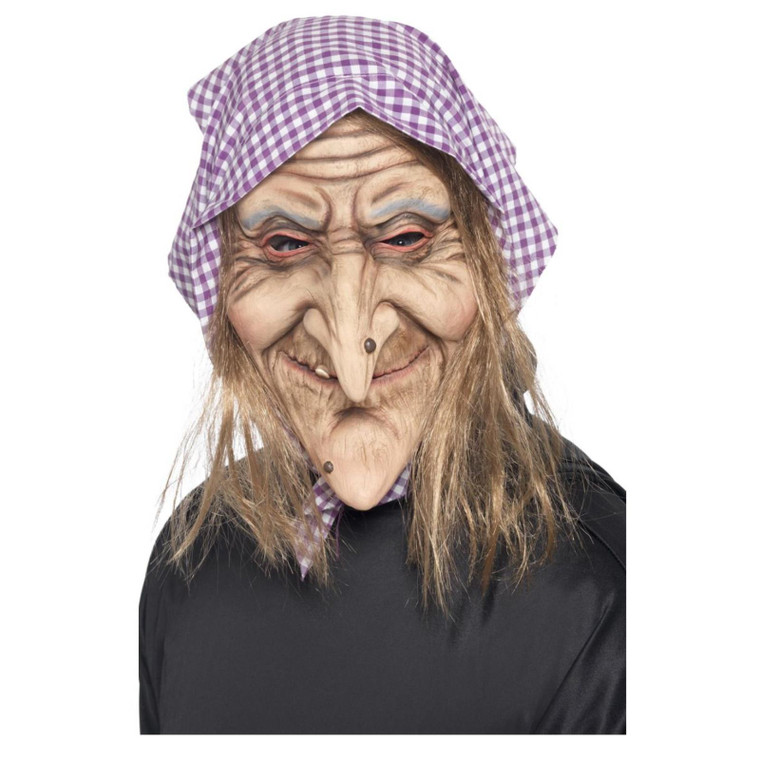 Adults Multicoloured Old Witch Natural Full Mask