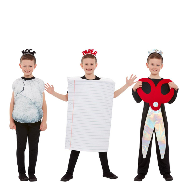 Children's Funny Rock Paper Scissors Fancy Dress Costume