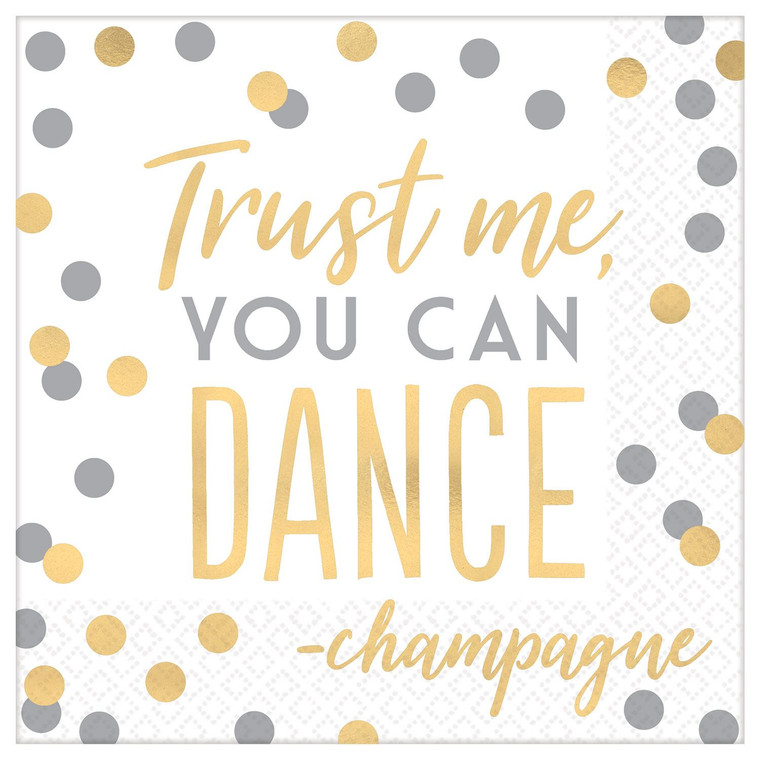 Paper Napkins Trust Me You Can Dance Champagne Party Supplies