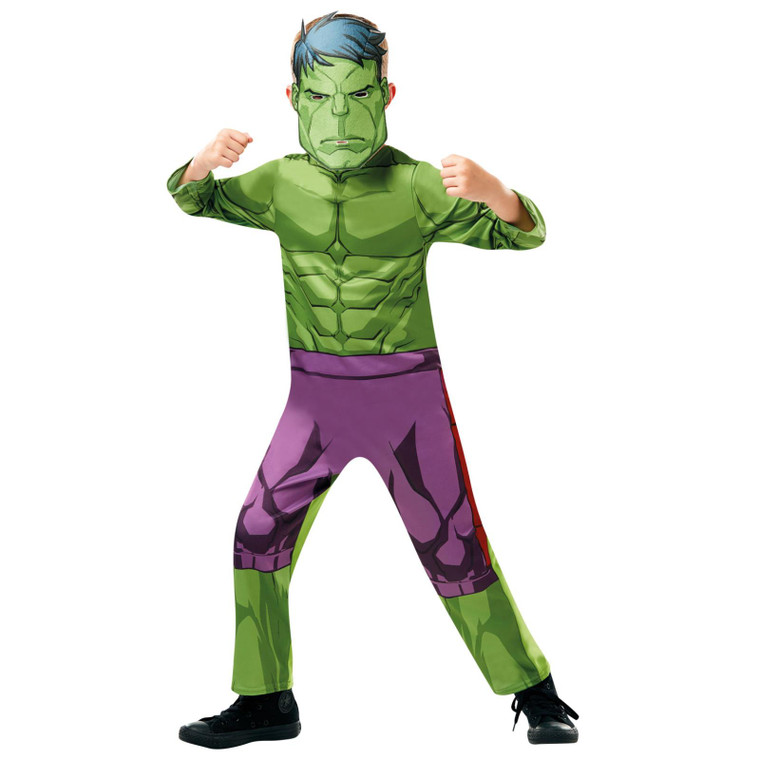 Children's Purple And Green Marvel Hulk Costume