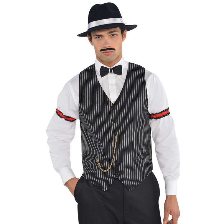 Men's 1920's Gangster Pinstriped Waistcoat Vest