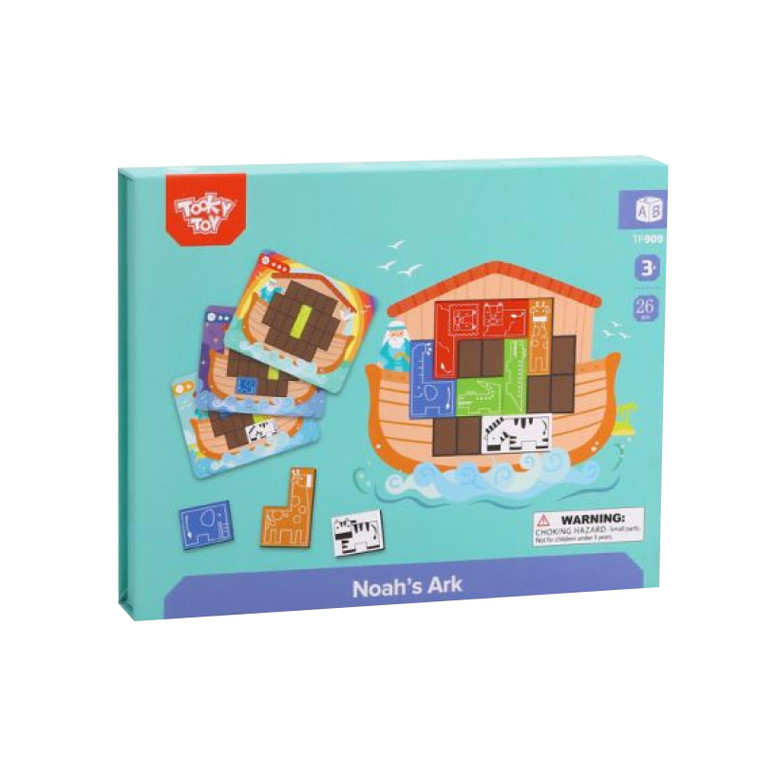 Children's Multicoloured Wooden Noah's Ark Puzzle