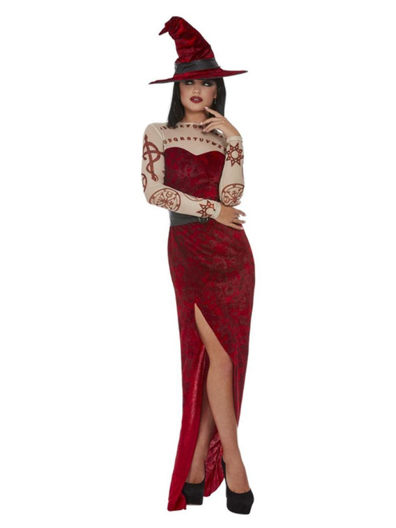 Women's Red Beautiful Satanic Witch Halloween Costume
