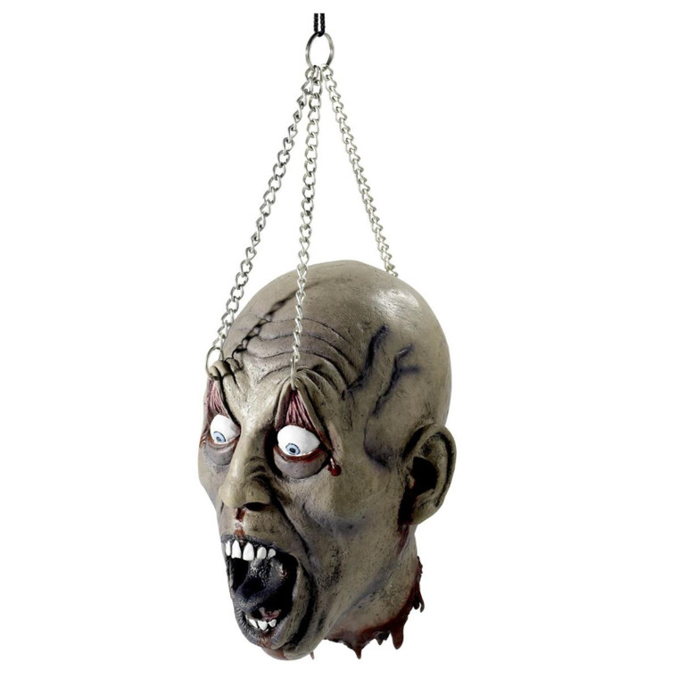 Grey Dismembered Halloween Accessory Latex Head Prop