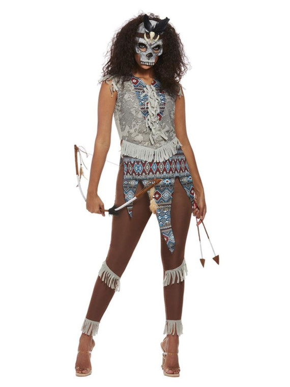 Women's Brown Dark Spirit Warrior Halloween Costume