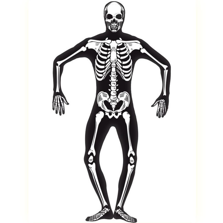 Men's Second Skin Skeleton Halloween Costume