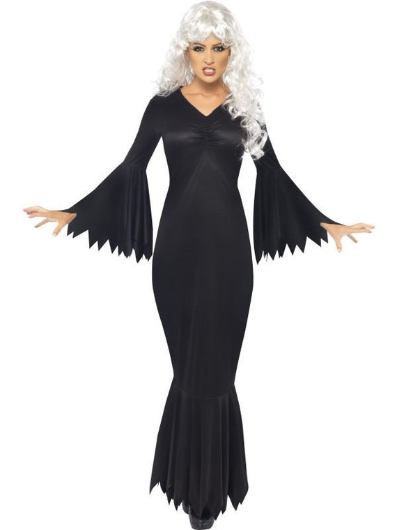 Women's Black Midnight Vamp Halloween Costume 