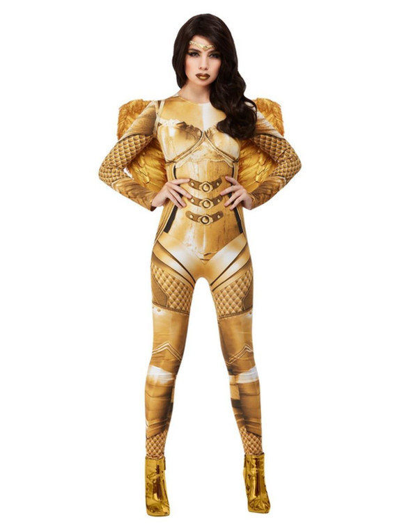 Women's Gold Divine Guardian Angel Halloween Costume