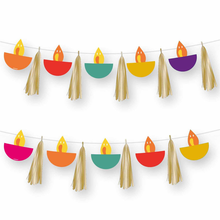 Garland Candle Tassel Party Decoration 