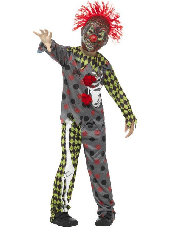 Children's Deluxe Twisted Clown Halloween Costume