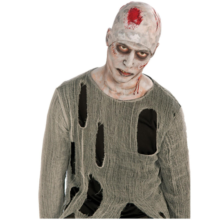 Adults Grey Zombie Halloween Costume Accessory Cap
