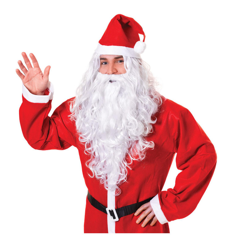 Adults White Santa Claus Christmas Costume Wig