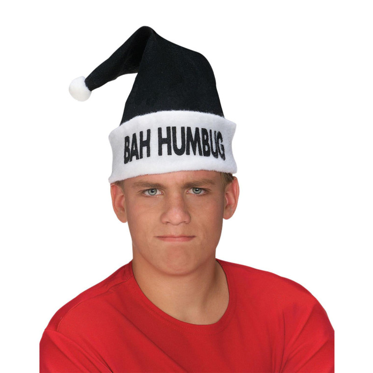 Black And White Bah-Humbug Christmas Grouch Hat