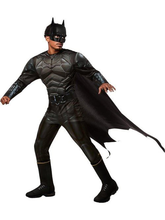 Men's Black Official Deluxe Batman Superhero Costume