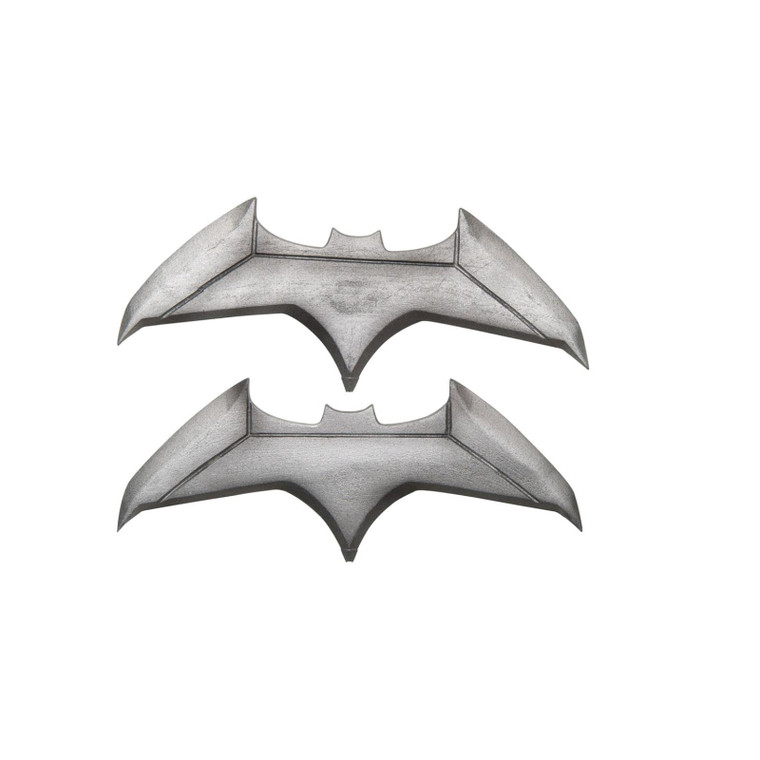  2 x Silver Official Batman Batarangs Weapon Prop
