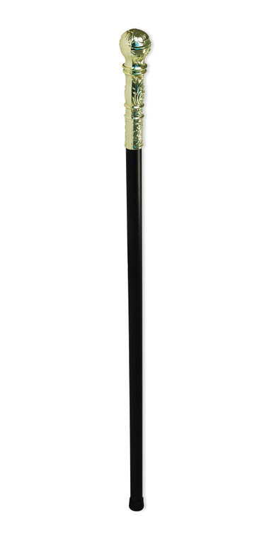 Gold And Black Ball Costume Cane Prop