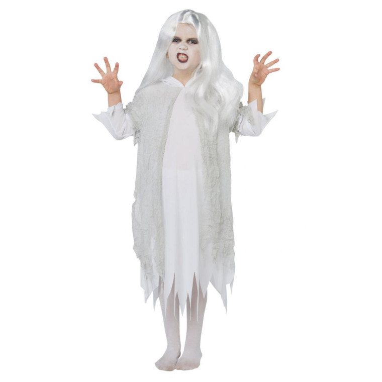 Children's White Ghostly Spirit Halloween Costume