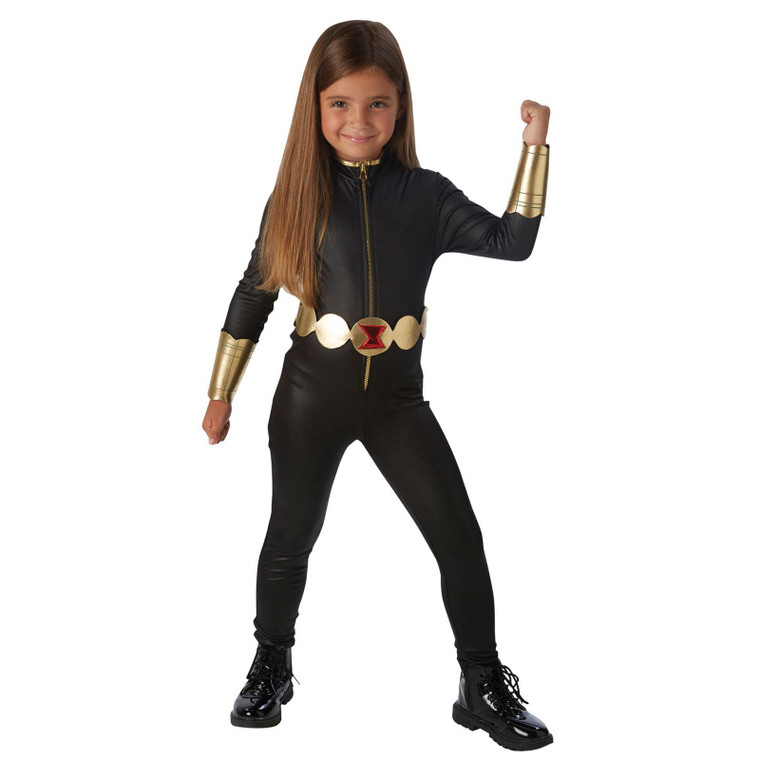 Children's Official Marvel Black Widow Jumpsuit Costume