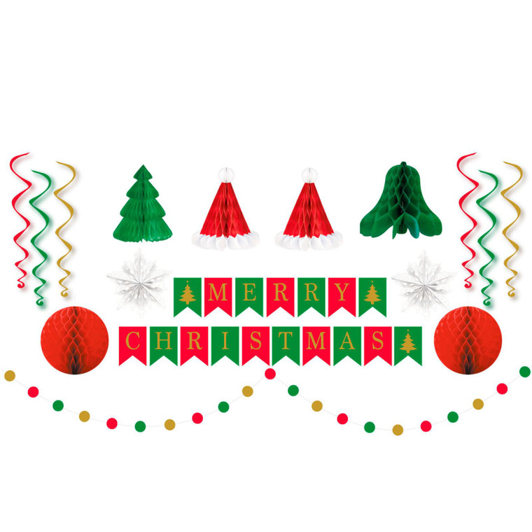 Merry Christmas Banner Decorating Kit 