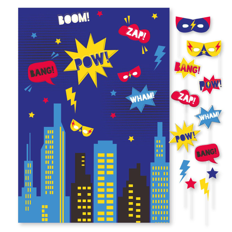 Amscan- 9915274 Superhero Paper Scene Setters NEEDSDIMS