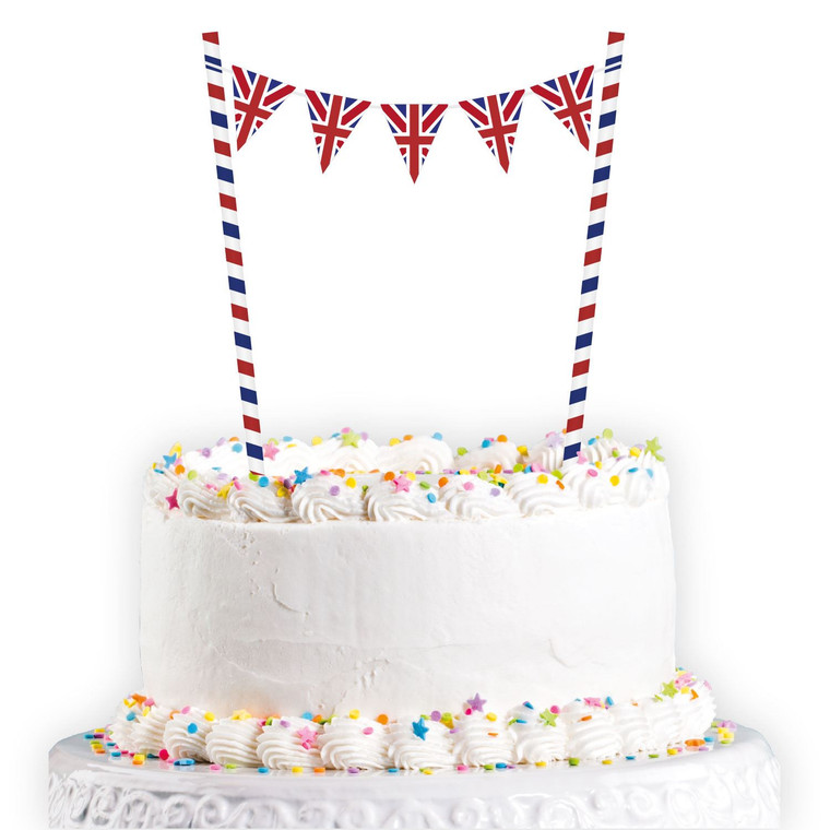 Union Jack Coronation Bunting Cake Topper