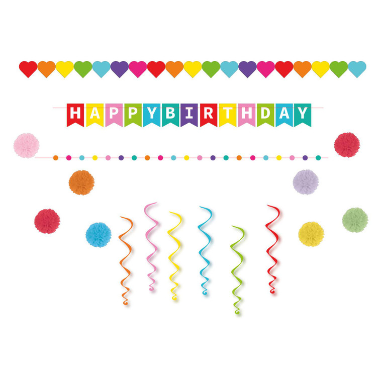 Colourful Happy Birthday Decoration Kit