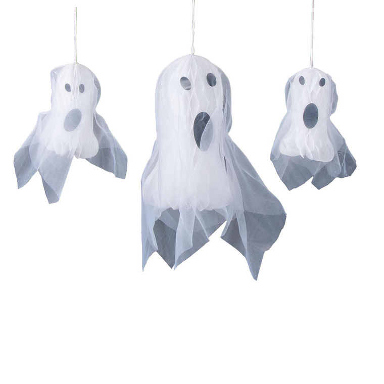 Halloween Hanging Ghost Honeycomb House Decorations. 