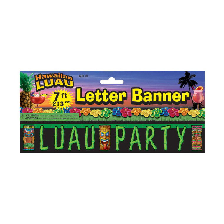 Hawaiian Party Letter Banner