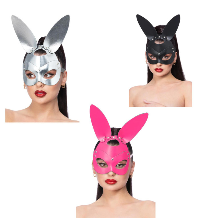 Fever Mock Leather Bunny Mask