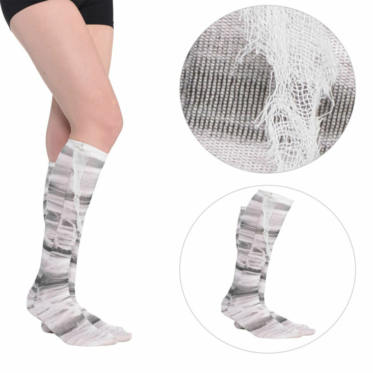 Adults Mummy Bandage Wrap Socks Halloween Accessory