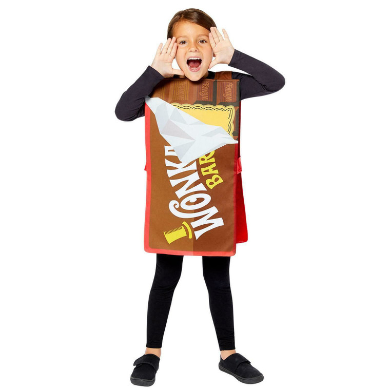 Official Willy Wonka Chocolate Factory Bar Book Day Tabard Costume Girls Boys